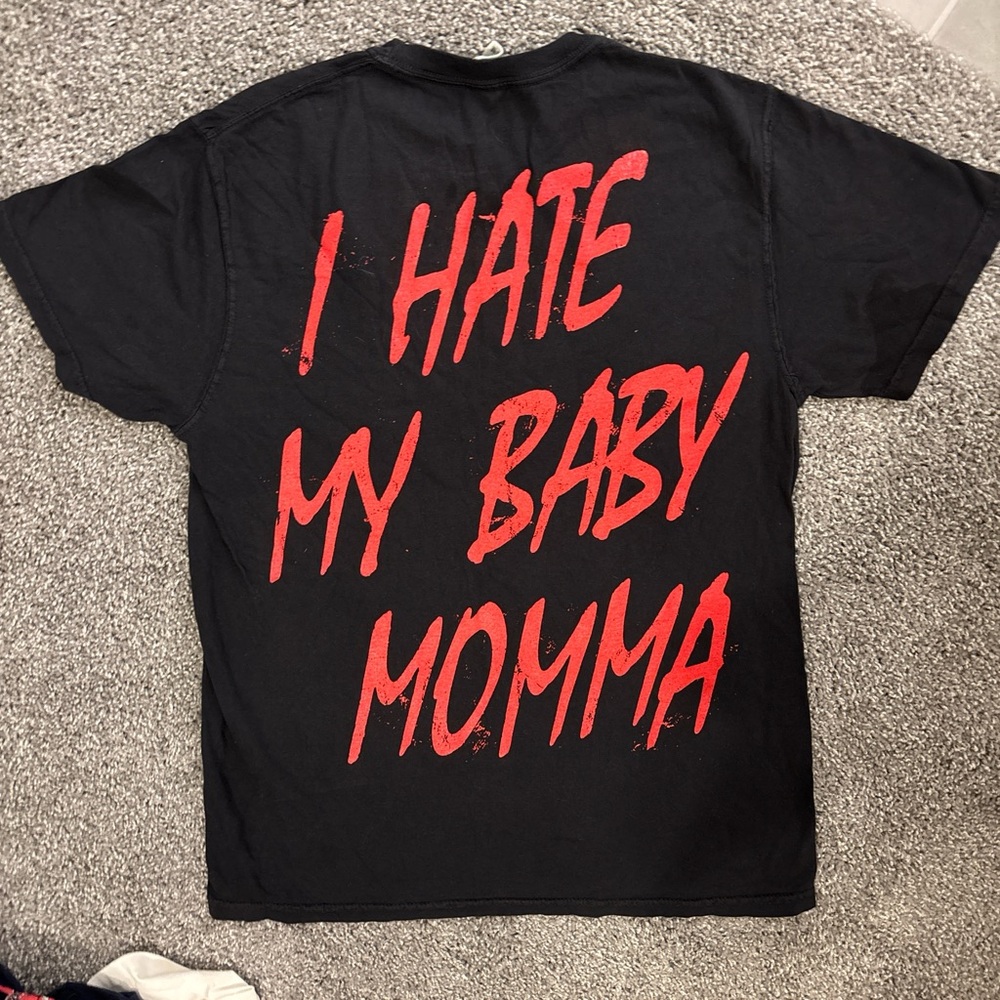 Black and Red Graphic T-Shirt